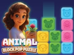 Animal Block Pop Puzzle - free game
